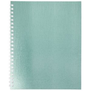 Тетрадь 48 л. клетка Hatber METALLIC Бумвинил Мята, на гребне