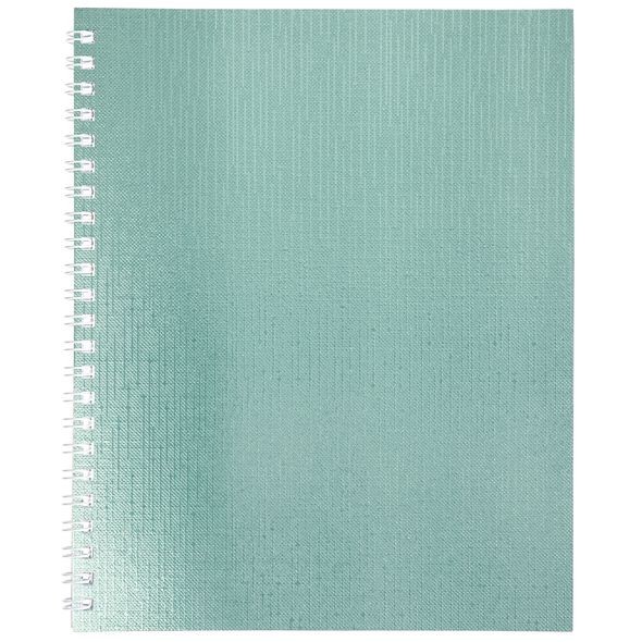 Тетрадь 48 л. клетка Hatber METALLIC Бумвинил Мята, на гребне