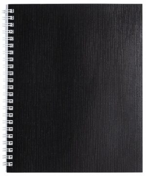 Тетрадь 48 л. клетка Hatber METALLIC Бумвинил Черн