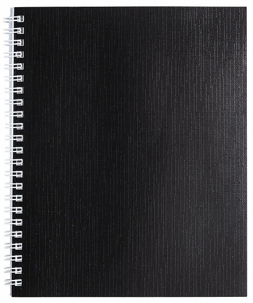 Тетрадь 48 л. клетка Hatber METALLIC Бумвинил Черн