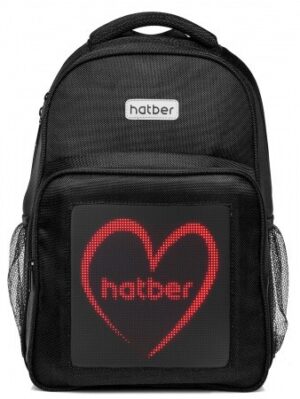 Рюкзак Hatber LED Joy 46х32см Черный
