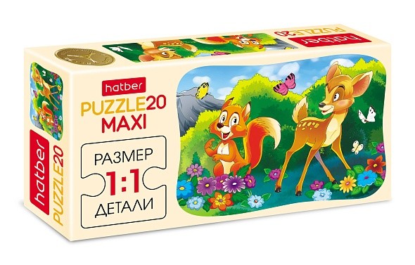 ПАЗЛЫ - MAXI 20 эл. Бэмби и его друзья 165*230мм