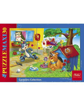 ПАЗЛЫ - MAXI 30 эл. Приключения Кота 210*290мм