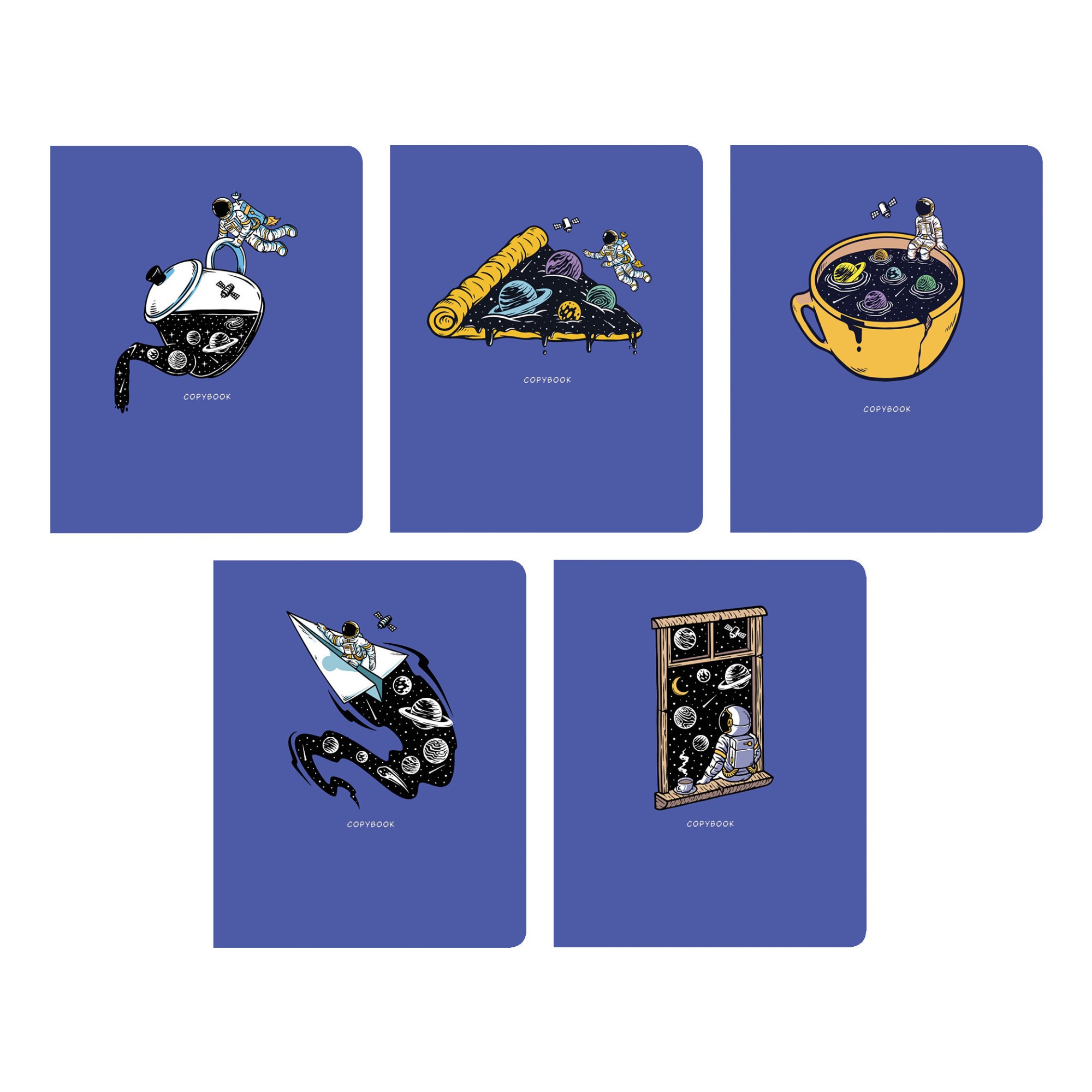 Тетрадь 48 л. клетка Канц-Эксмо Total Blue Cosmic