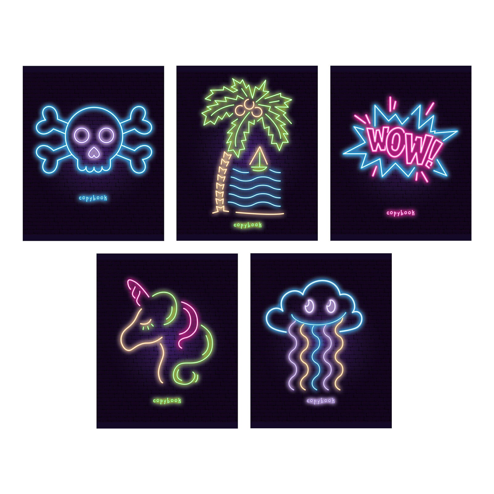 Тетрадь 48 л. клетка Канц-Эксмо Неоновые акценты