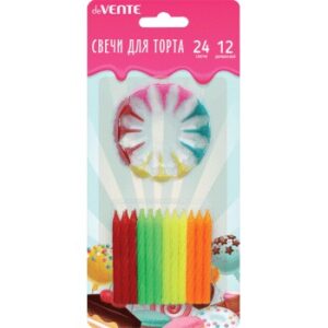 Свечи для торта deVENTE Neon 24шт. 6х0,52см, 12 де