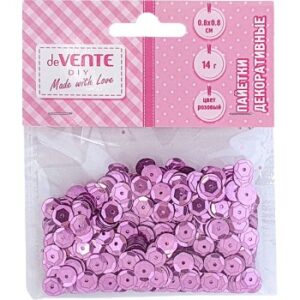Пайетки декоративные deVENTE Metallic 8мм розовые