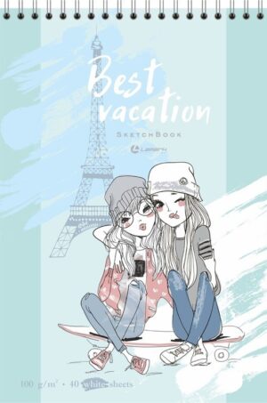 Скетчбук А5  40л  Best Vacation №1, 100г/м спираль