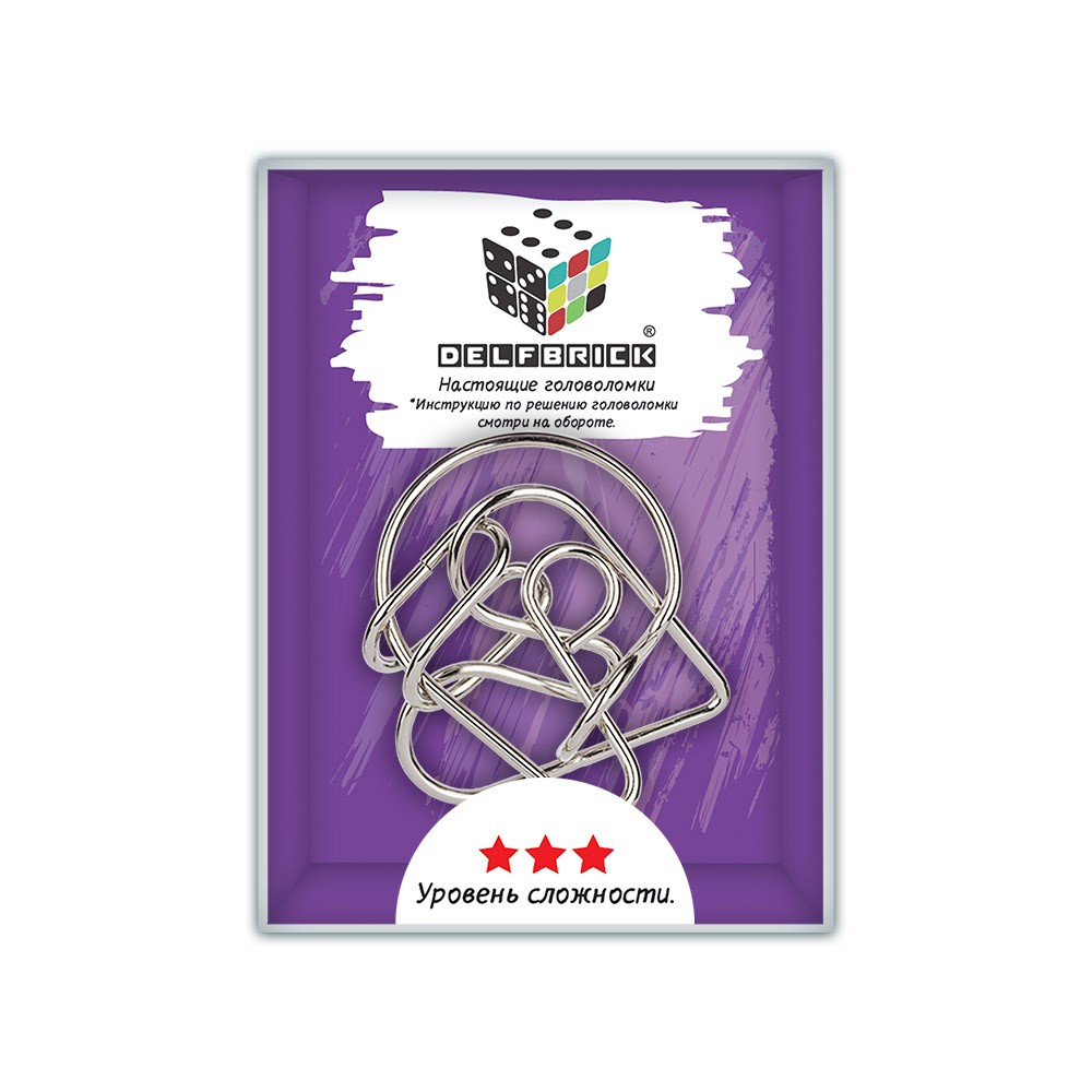 Головоломка металлическая DELFBRICK Сердце 3 элеме