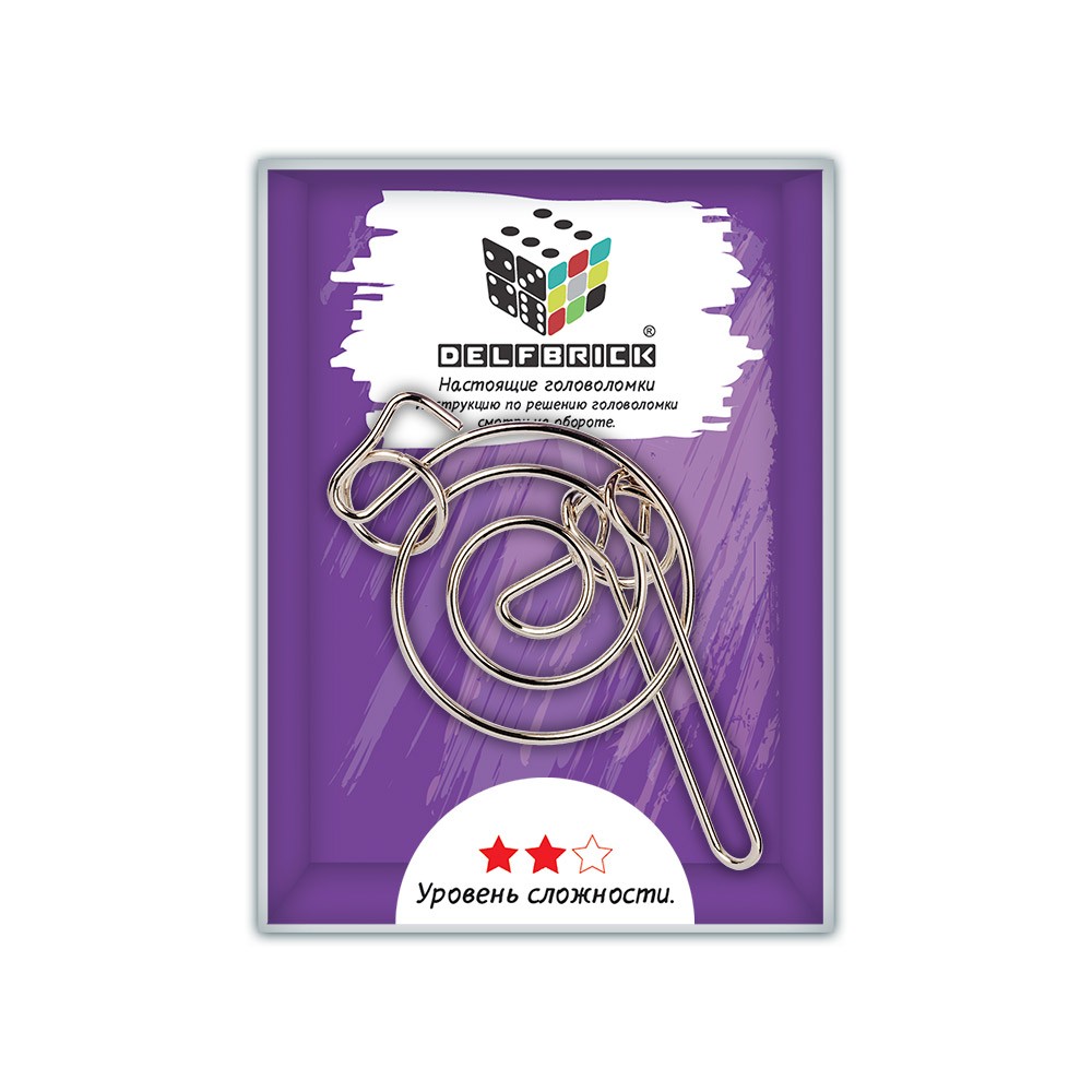 Головоломка металлическая DELFBRICK Спираль 4 элем