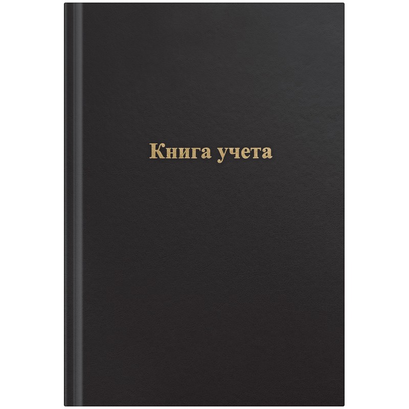 Книга учета  96л. клетка офсет бумвинил черный Off