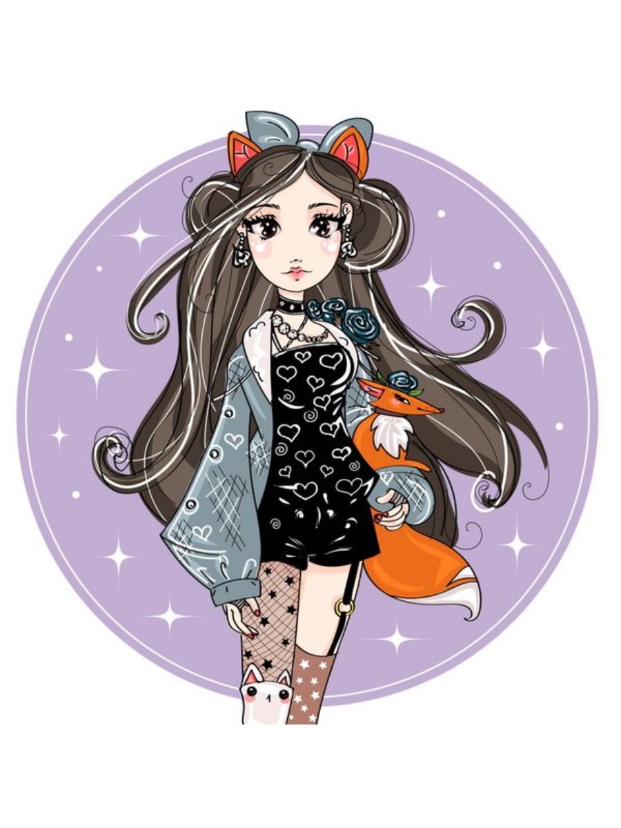 Скетчбук А5  48л  Стильная девочка