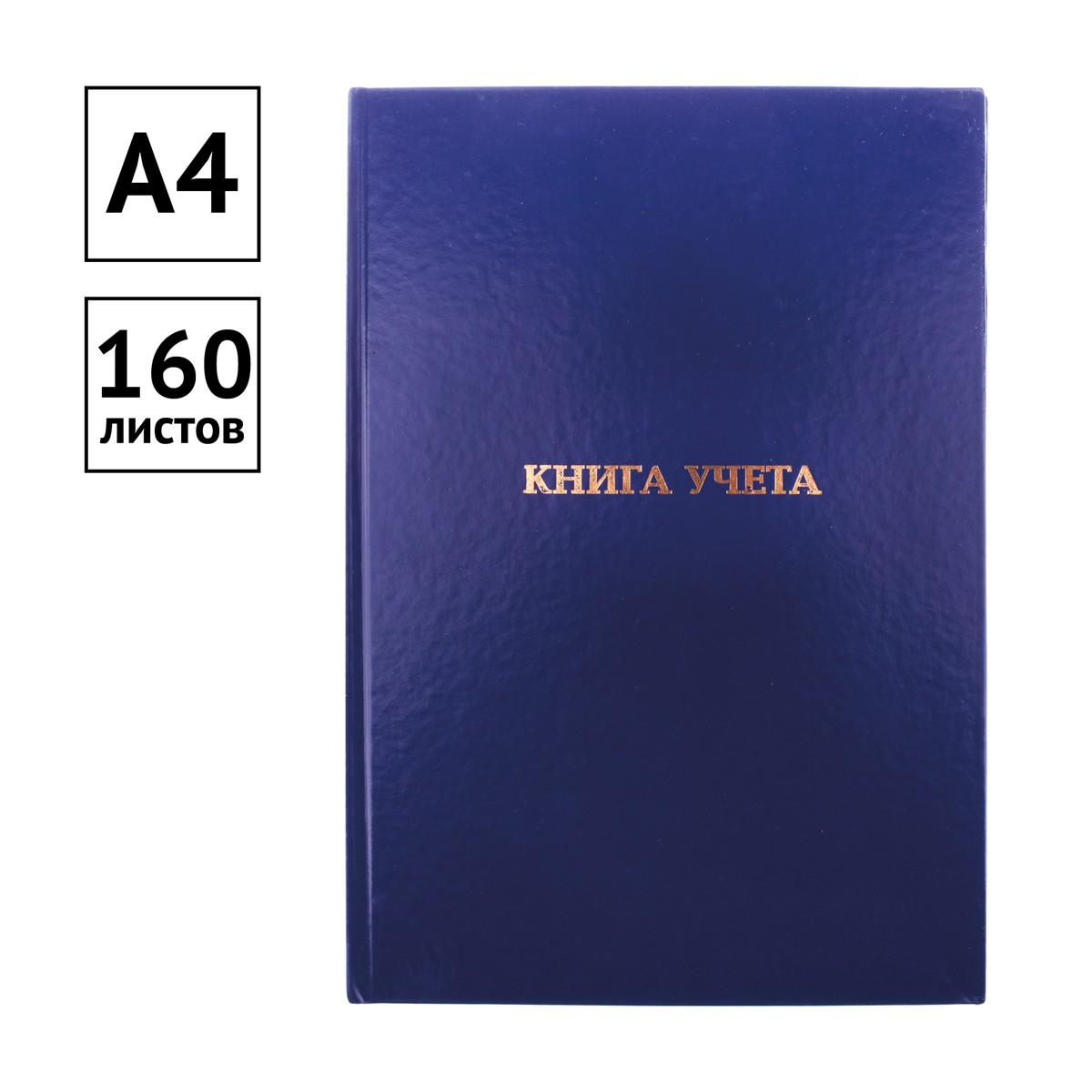 Книга учета 160л. клетка офсет твердая обложка бум