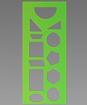 Трафарет геометрических фигур СТАММ, пластиковый,