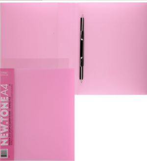 Скоросшиватель пружин. пластик. Hatber 17мм NEWtone PASTEL Пион