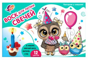 Набор для лепки свечей Праздник у совушки, с воско