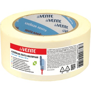 Скотч малярный 50ммх40м 125мкм deVENTE