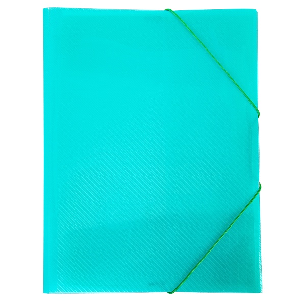 Папка на резинке ХАТБЕР Line А4 прозр. зелёная