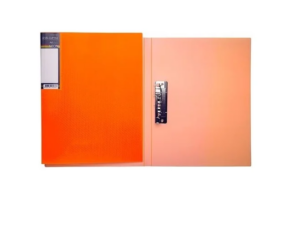 Папка с боковым зажимом А4 Hatber DIAMOND NEON Оранжевая