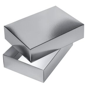 Коробка складная Hatber METALLIC Серебро 25х18х6,5