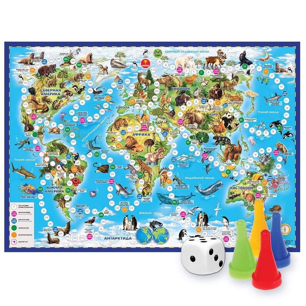Игра настольная  Животный мир Земли ГЕОДОМ