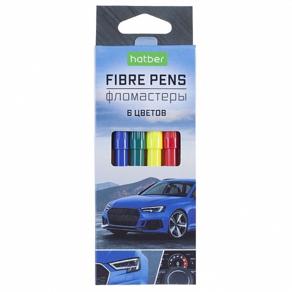 Фломастеры Hatber ECO Скорость  6цв. к/к