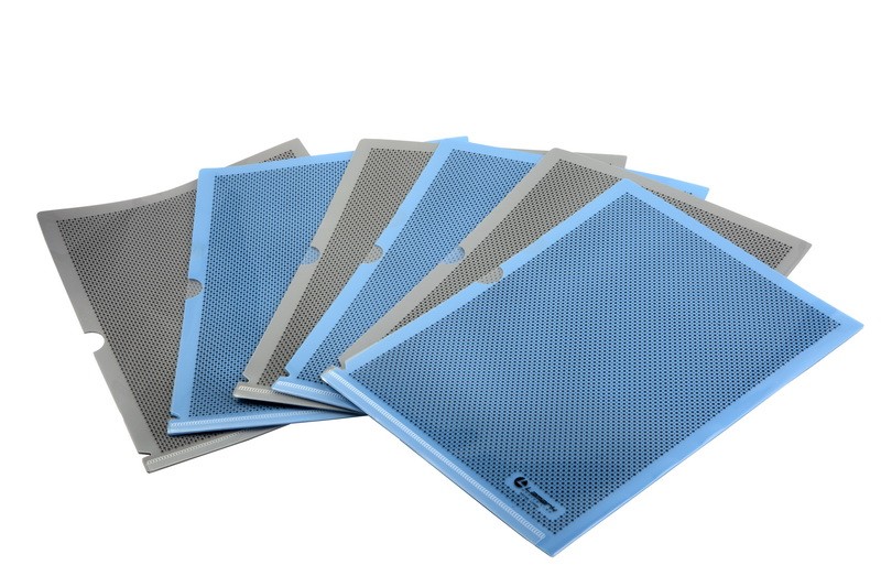 Папка-уголок А4 с 3-я отд. Security Lamark серый