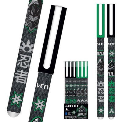 Ручка гелевая deVENTE Ninja Warrior стираемая синя