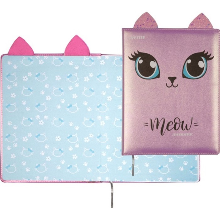 Дневник 1-11кл 7БЦ deVENTE Cat`s eyes, искусственн