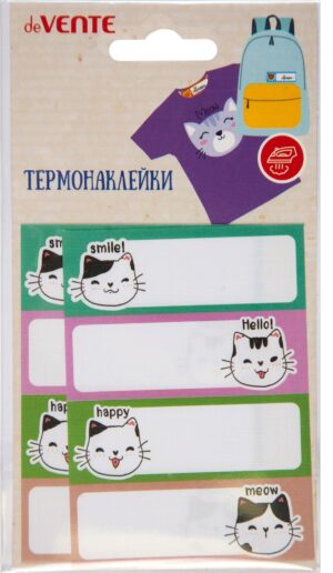 Наклейки именные deVENTE Sweet Cats 60х20мм 8шт.