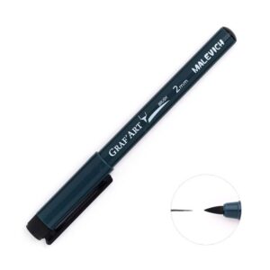 Ручка капиллярная MALEVICH Graf`Art черная кисть L