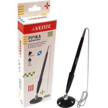 Ручка на липучке с подставкой deVENTE с металличес