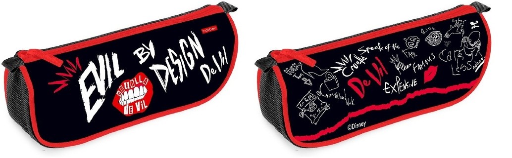 Пенал мягкий на молнии Hatber 200х95мм Круэлла (DI