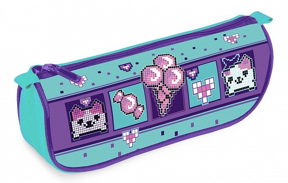 Пенал мягкий на молнии Hatber 200х95мм Сладкий мик