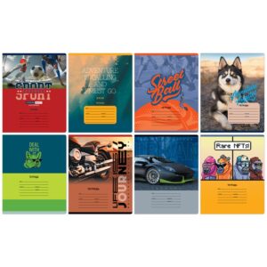 Тетрадь 12 л.клетка BG Mix-8 Мальчики