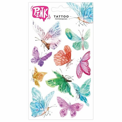 Наклейки-тату переводные Акварельные бабочки, 11х2