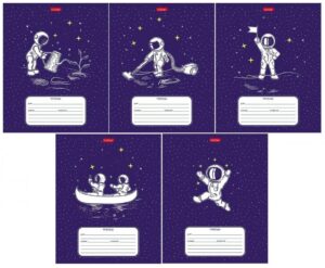 Тетрадь 12 л.косая линия Hatber Астронавт