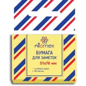 Блок для записей клейкий 51х76мм Attomex Желтый