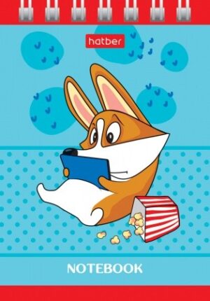 Блокнот 40л. А7 Hatber Рыжий коржик, на гребне тон