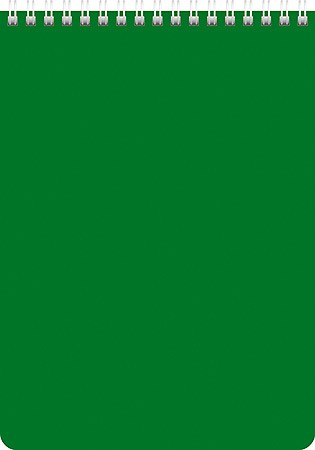 Блокнот 60л. А5 Hatber Зеленый,  гребень клетка