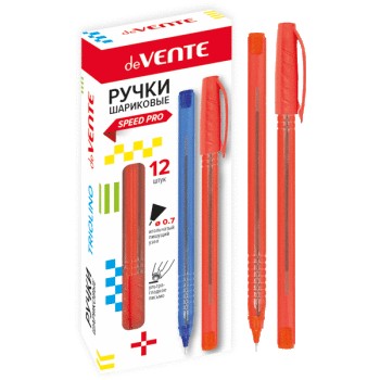 Ручка шариковая deVENTE Triolino Translucent красн