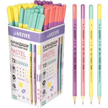 Карандаш чернографитный deVENTE Pastel НВ б/л