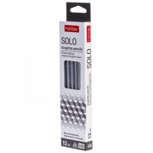 Карандаш чернографитный Hatber Solo НВ, б/л