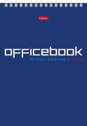 Блокнот 80л. А5 Hatber Office Book, клетка гребень