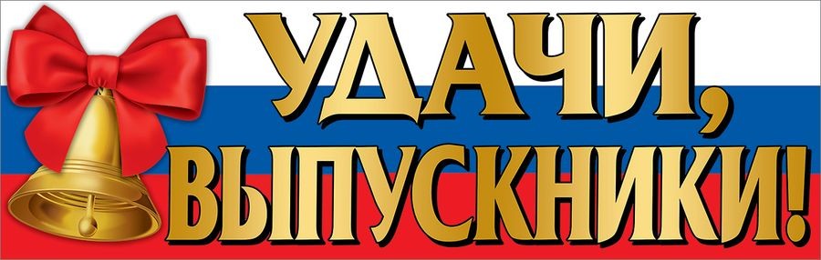 Плакат-полоска Удачи, выпускники!