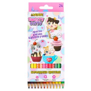 Карандаши цветные deVENTE Sweet Cats 24 цв.