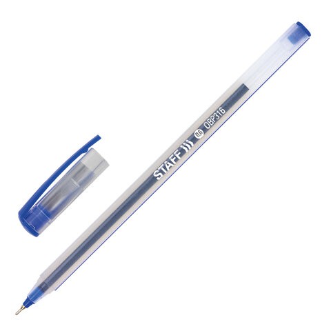 Ручка шариковая STAFF Basic синяя 0,6мм