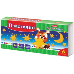 Пластилин  Hatber УШАСТИКИ   6цв. 120гр.