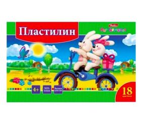 Пластилин  Hatber УШАСТИКИ  18цв. 360гр.