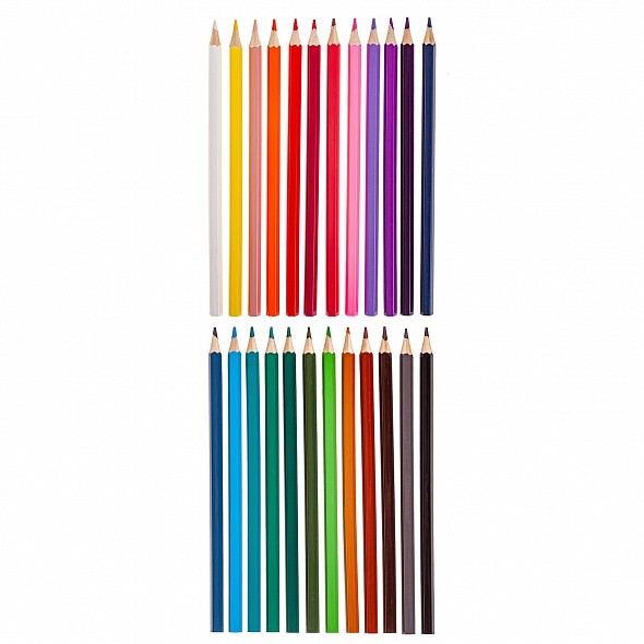 Карандаши цветные Hatber ECO Кошарики 24цв.